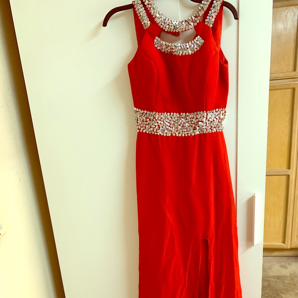Red evening dress/ prom dress size6-8